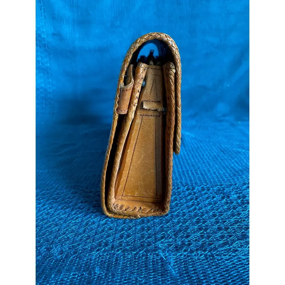 Vintage leather purse reversible hand tooled - Picture 7 of 9